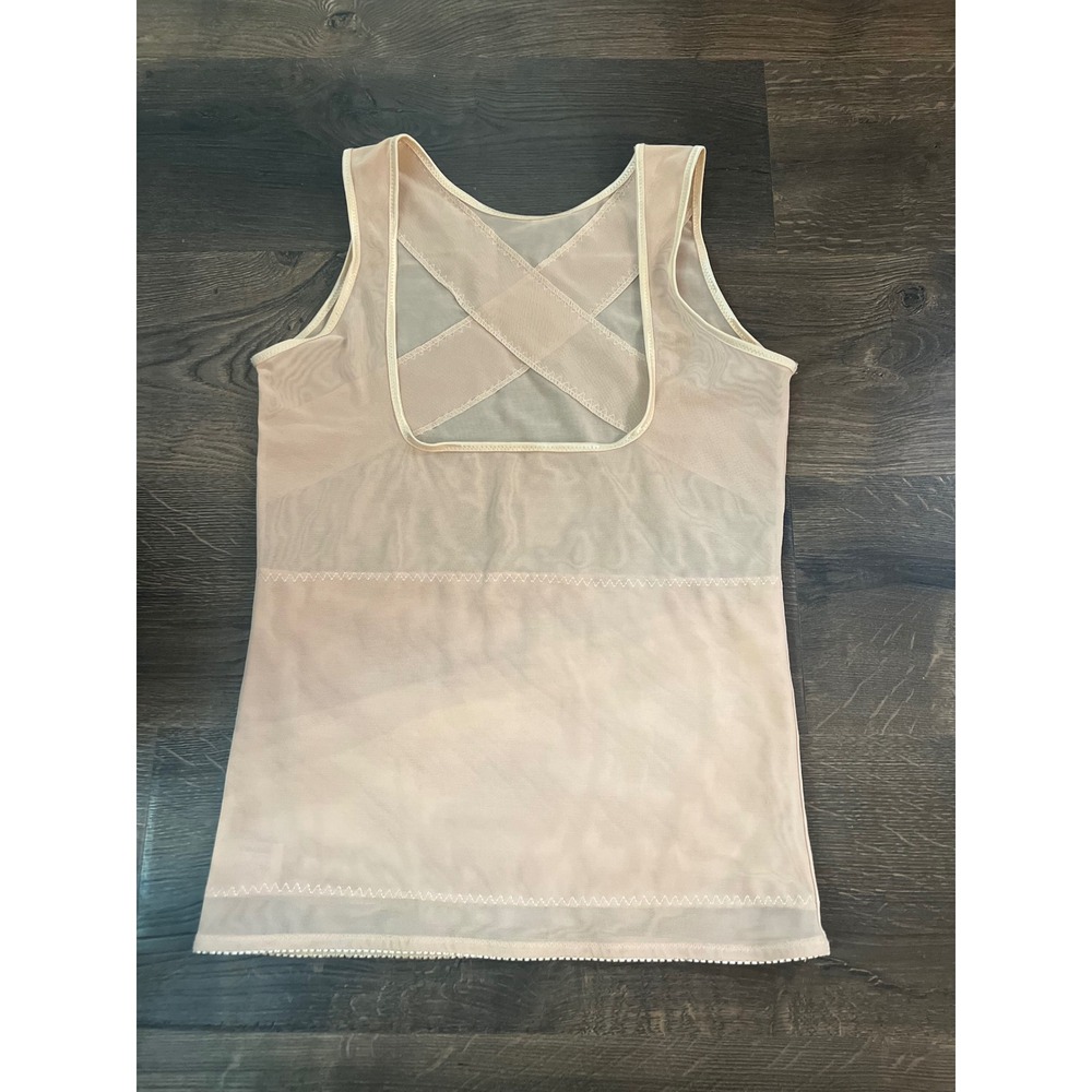 Kymaro New Body Shaper Tank Top Nude Mesh Posture Support Camisole XL RN 127460